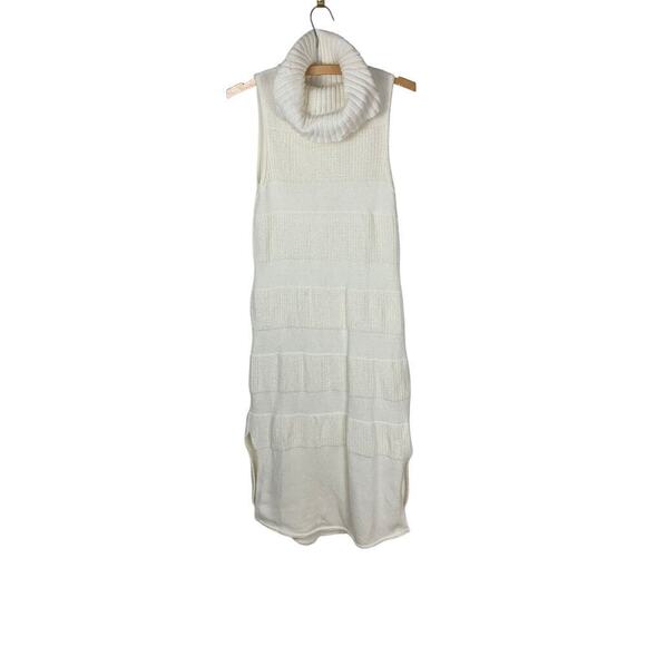 Anthropology Moth White Sleeveless Turtleneck Column Sweater Dress - Size  XS - Picture 2 of 12